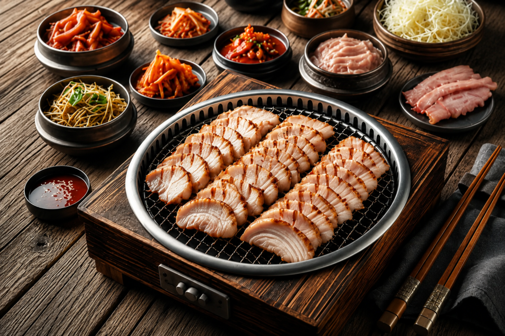 Poitrine de porc Coréenne BBQ (Samgyeopsal-gui)