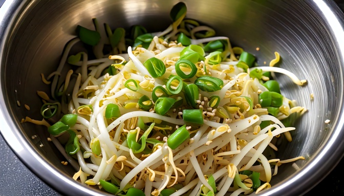 salade de germes de haricot mungo coréenne
