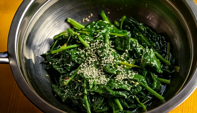 salade d'épinards coréens