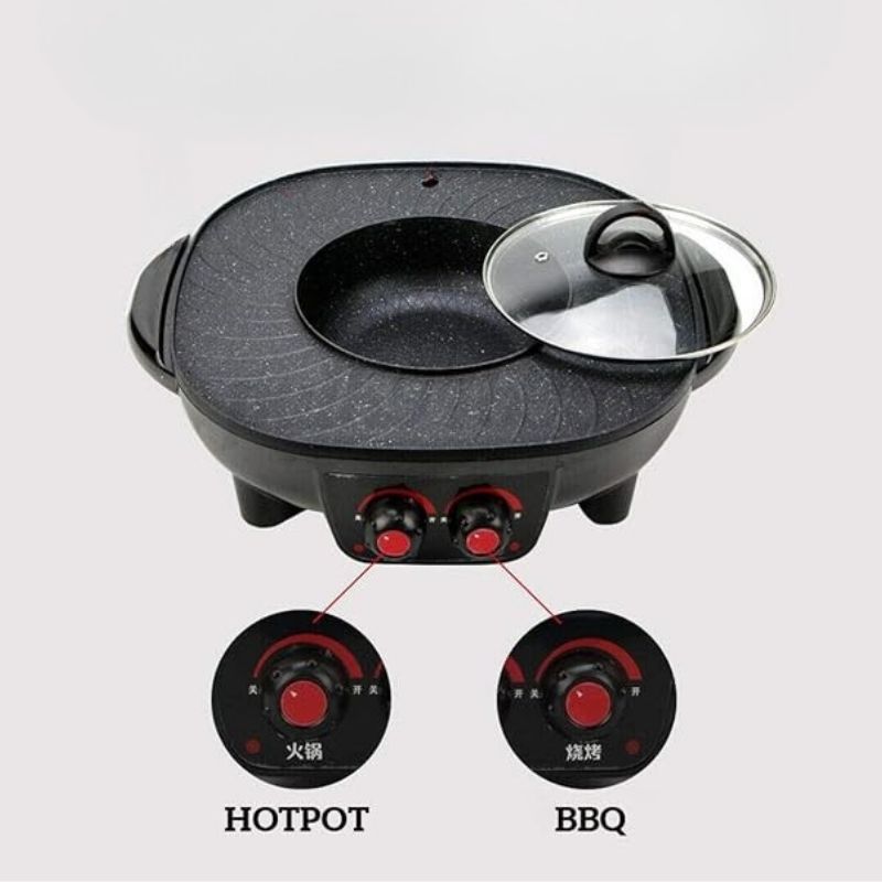 Barbecue coréen électrique et hot pot double fonction pour une expérience culinaire asiatique au meilleur prix