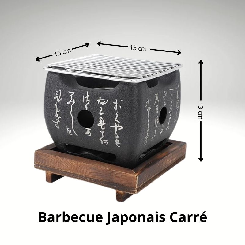 barbecue japonais avec grill en acier inoxydable facile à nettoyer
