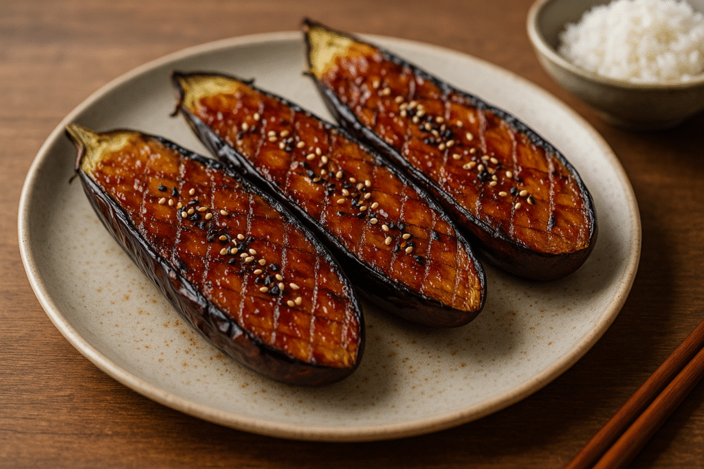 Aubergines grillées au miso (Nasu Dengaku) : un délice japonais fondant et caramélisé