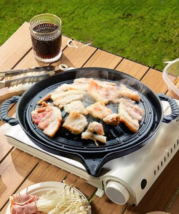 Poêle Grill en Fonte idéal pour Barbecue Coréen