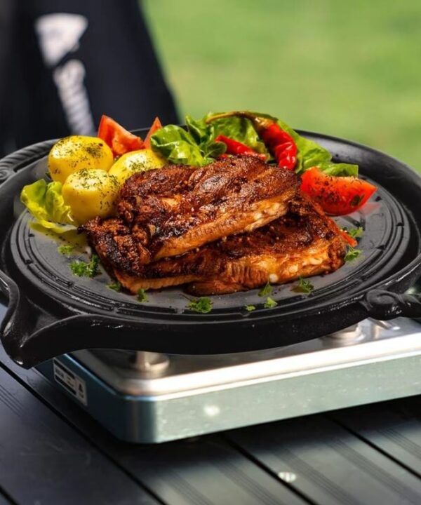 Poêle Grill en Fonte pour Barbecue Coréen avec bec verseur Petit prix