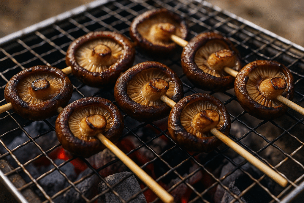 champignons shiitake marinés