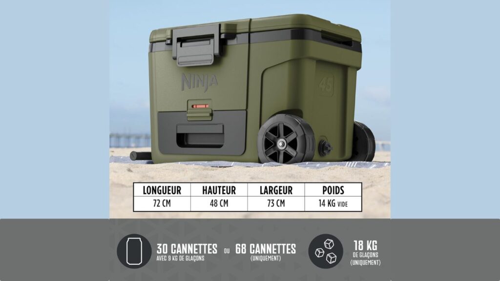 glaciere ninja frostvault a roulette 42L test & avis amazon