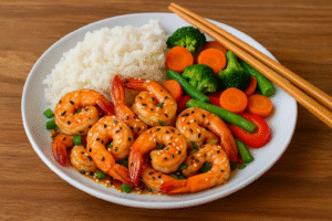 crevette au sesame et citron plat NipponGrill