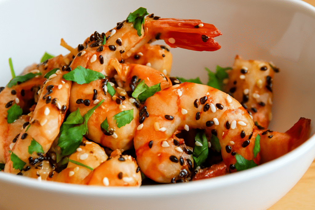 Crevettes au sesame et citron la recette rapide fraiche et farfumée Nippongrill