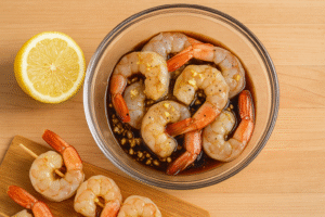 preparation crevette au sesame et citron NipponGrill