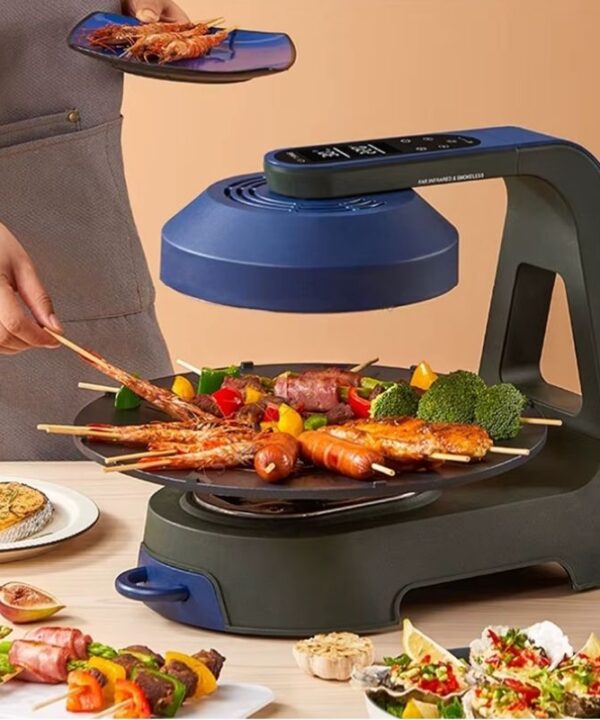 Barbecue coréen moderne sans fumée – grill électrique rotatif performant