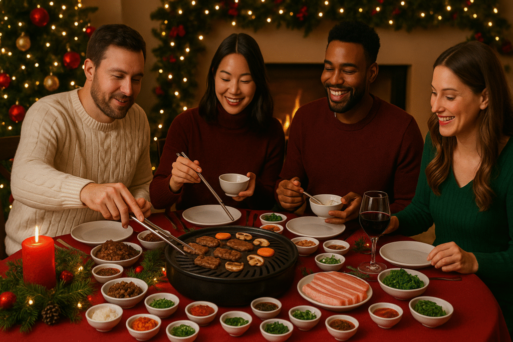 Noël-version-K-BBQ-organiser-un-barbecue-coréen-festif-même-avec-un-invité-végétarien-Nippon-Grill