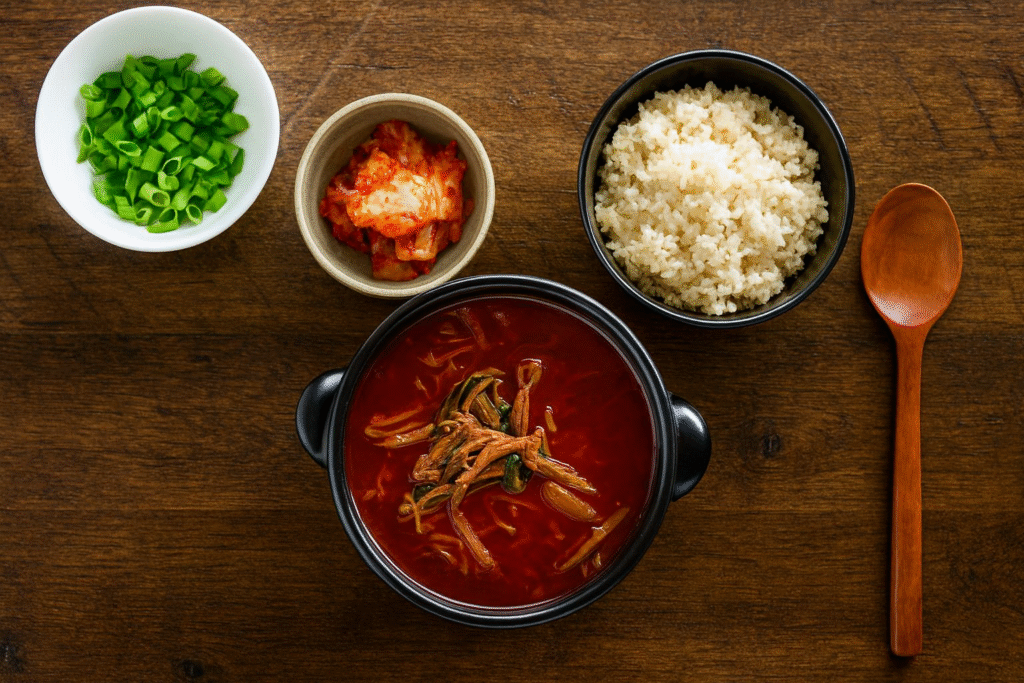 Yukgaejang-Recette-authentique-de-la-soupe-coréenne-épicé-au boeuf-Nippon-Grill