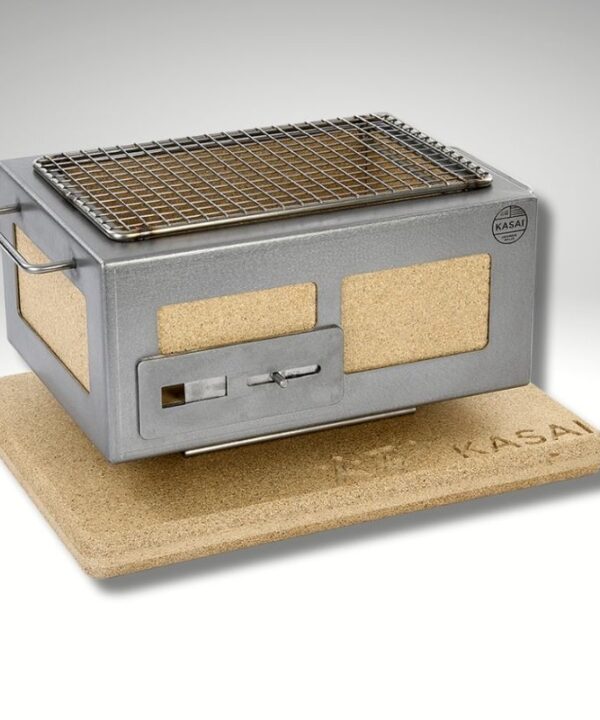 Konro Kasai Nano avec cadre inox et tiroir de ventilation pour charbon