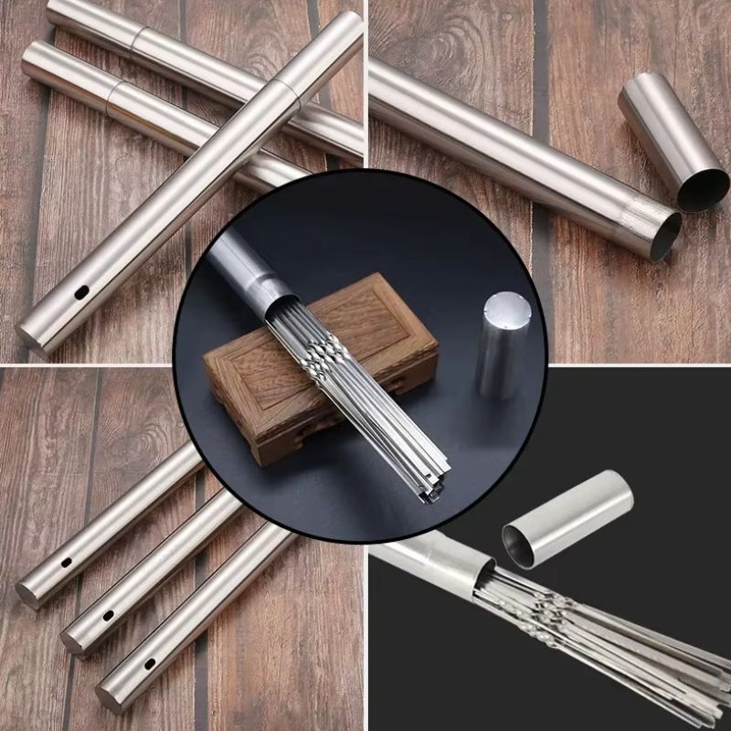 pics à brochettes inox yakitori avec boîte de rangement – lot de 20 pièces petit prix