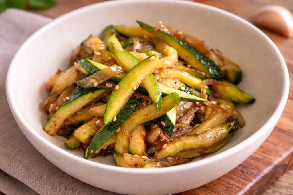 courgettes-sautées-à-la-coréenne-hobak-bokkeum