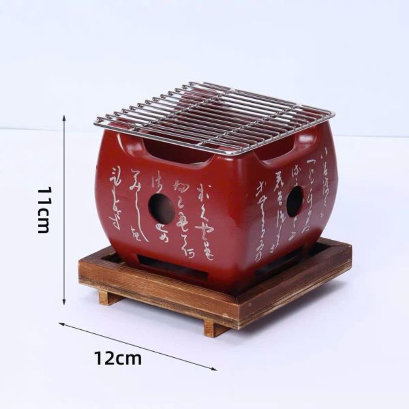 Taille du barbecue japonais yakiniku rouge