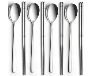 lot-de-4-paires-de-baguettes-et-cuillères-coréenne-réutilisable-en-acier-inoxidable-amazon
