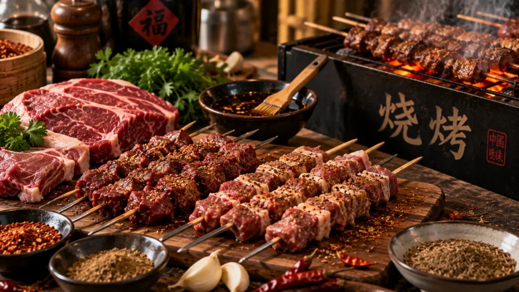 Brochettes-chinoise-grillées-persilé