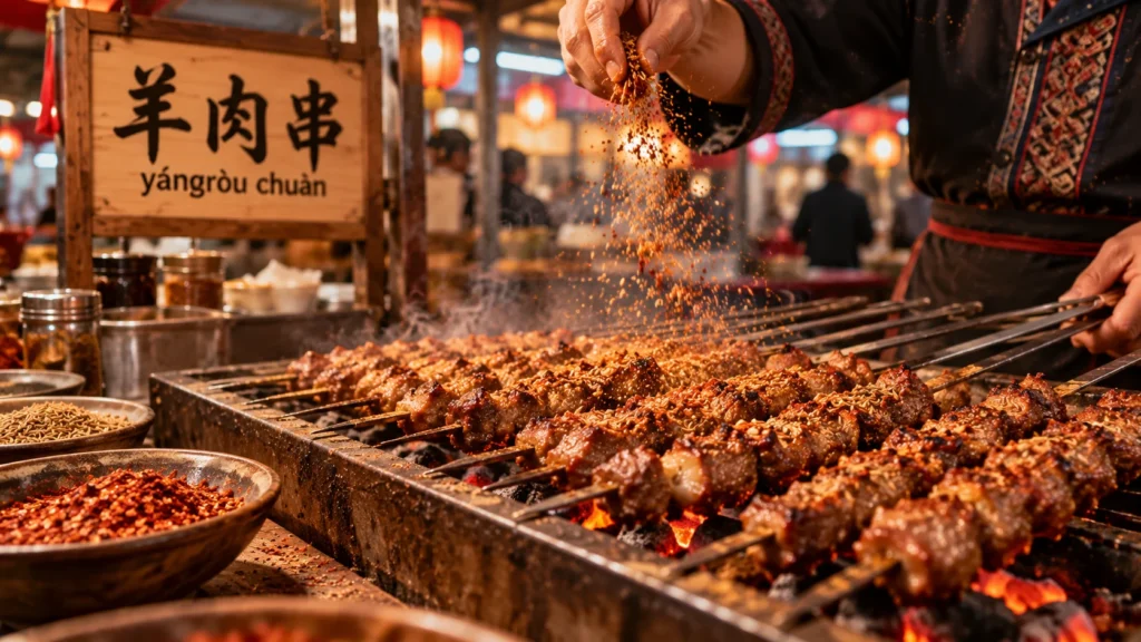 brochette-agneau-marché-nocturne-Nippon-grill