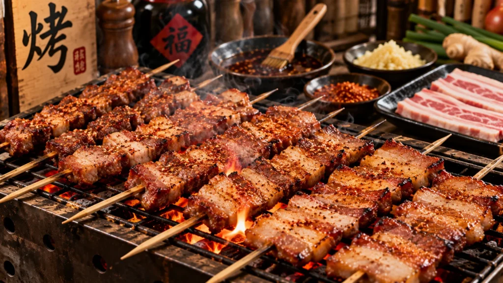 brochettes-de-porc-grillé