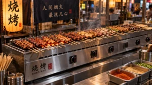 grand-barbecue-à-brochette-street-food-chinois