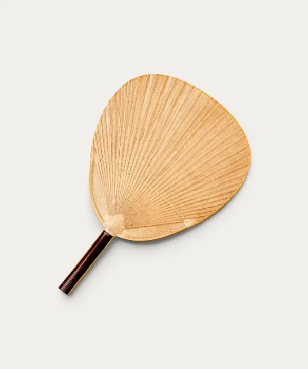 Grand éventail barbecue Shibu Uchiwa en papier japonais avec manche en bambou